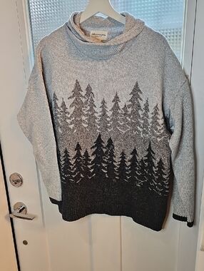 Parkhurst Gray Ombre Forest Turtleneck Sweater